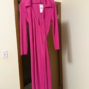 Mango Pink Wrap Dress